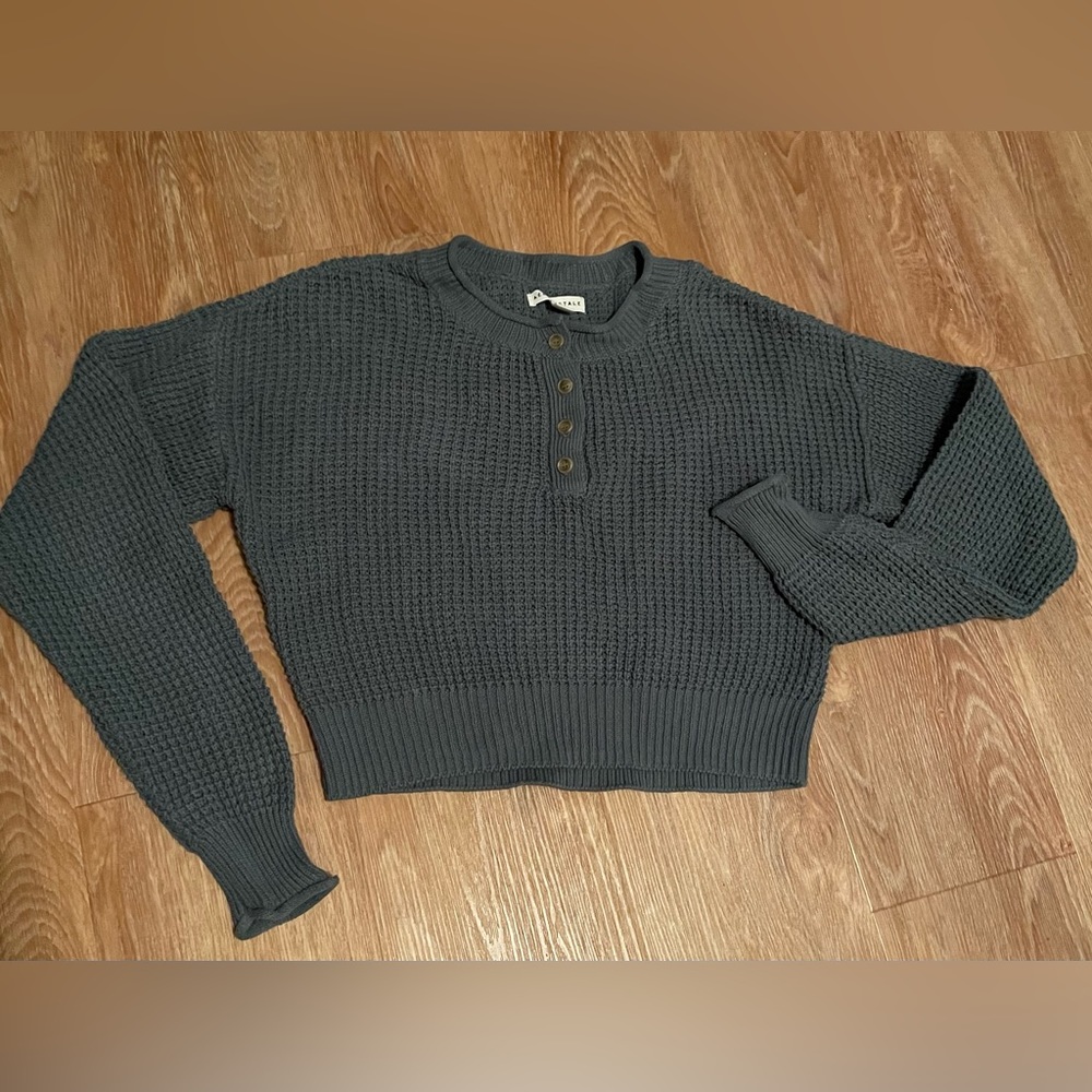 Aeropostale Womens XS Crop Sweater, Forest Green Excellent Condition